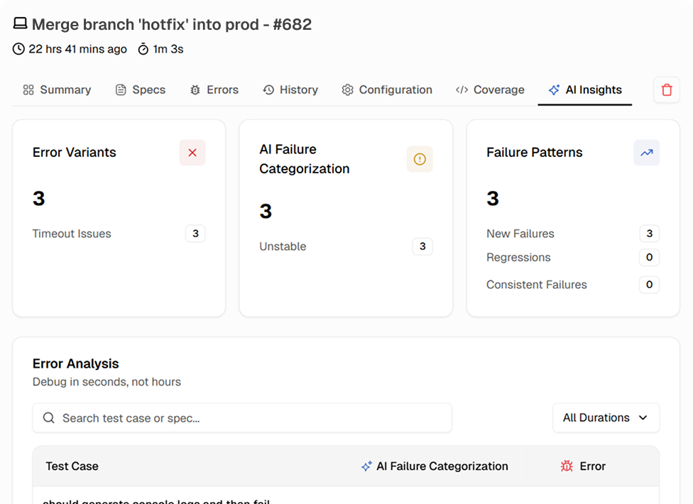 Run insights that highlight what changed and why